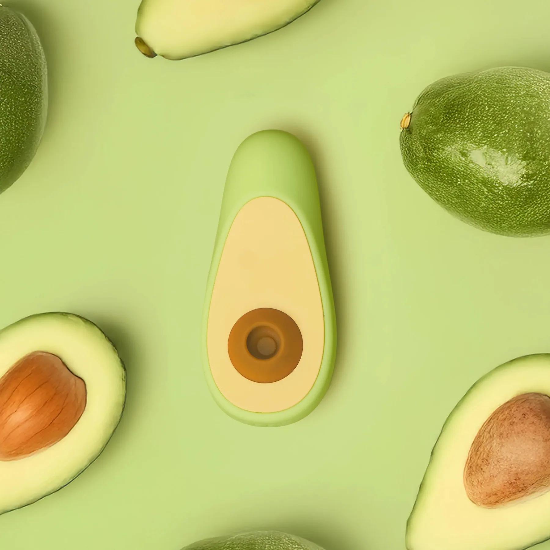 Avocado clitoral vibrator — front